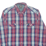 LEE Mens Shirt Red Check Long Sleeve 2XL