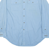 TOMMY HILFIGER Mens Flannel Shirt Blue Check Long Sleeve S