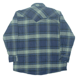 BAY TRADING COMPANY Quality Sportswear Mens Flannel Shirt Blue Check L