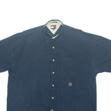 TOMMY HILFIGER Mens Plain Shirt Blue M
