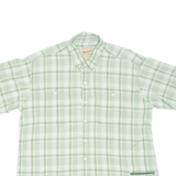 WOOLRICH Travel Outfitter Mens Flannel Shirt Green Check XL