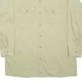 DICKIES Mens Plain Shirt Beige Long Sleeve L