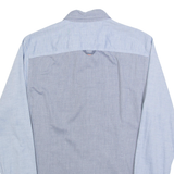 TOMMY HILFIGER Slim Fit Mens Plain Shirt Blue Long Sleeve S