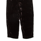 DANA BUCHMAN Womens Velvet Trousers Brown Relaxed Straight Silk W23 L24