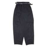 ANNA MONTANA Belted Womens Trousers Blue Loose Tapered W24 L27