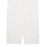 H&M Cropped Womens Trousers White Loose Straight W27 L22