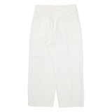 H&M Cropped Womens Trousers White Loose Straight W27 L22