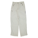 Zip-off Womens Trousers Green Loose Straight Nylon W28 L33