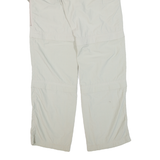 Zip-off Womens Trousers Green Loose Straight Nylon W28 L33