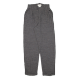 ERRENNO Womens Knit Trousers Grey Regular Tapered Wool W26 L29