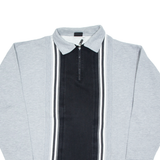 LETS GO Mens Sweatshirt Grey Collared XL