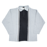 LETS GO Mens Sweatshirt Grey Collared XL