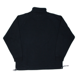 VINTAGE Mens Sweatshirt Black 1/4 Zip XL