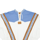 Mens Sweatshirt Beige V-Neck XL