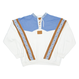 Mens Sweatshirt Beige V-Neck XL