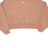 NIKE Cropped Womens Sweatshirt Brown L