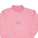 Winter Flowers Womens Sweatshirt Pink M