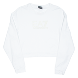 EA7 EMPORIO ARMANI Cropped Womens Sweatshirt White M