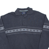 LIBERTY Mens Sweatshirt Grey Collared M