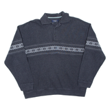 LIBERTY Mens Sweatshirt Grey Collared M