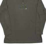 Womens Sweatshirt Green 1/4 Zip UK 10