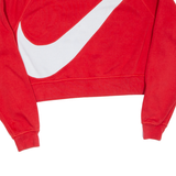 NIKE Cropped Womens Sweatshirt Red M