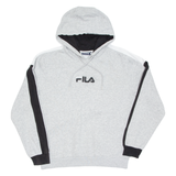 FILA Womens Grey Hoodie Pullover L