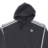 ADIDAS Cropped Womens Black Hoodie Pullover UK 10