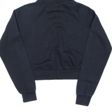 ELLESSE Cropped Womens Black Hoodie Pullover UK 8