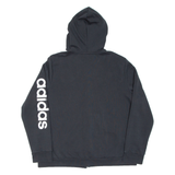 ADIDAS Womens Black Hoodie Full Zip 2XL