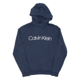 CALVIN KLEIN Womens Blue Hoodie Pullover M