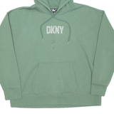 DKNY Womens Green Hoodie Pullover XL