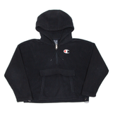 CHAMPION Cropped Womens Black Hoodie Pullover XS