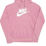 NIKE Womens Pink Hoodie Pullover S