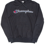 CHAMPION Mens Black Hoodie Pullover S