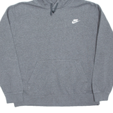 NIKE Womens Grey Hoodie Pullover L