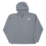 NIKE Womens Grey Hoodie Pullover L