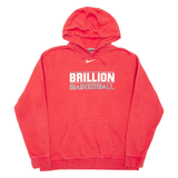 NIKE Brillion Basketball Mens Red Hoodie Pullover L