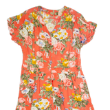 Womens Playsuit Pink Floral 90s Wide-Leg M