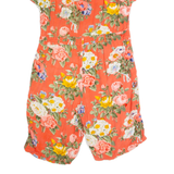 Womens Playsuit Pink Floral 90s Wide-Leg M