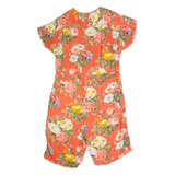 Womens Playsuit Pink Floral 90s Wide-Leg M