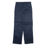 DICKIES Mens Trousers Blue Regular Straight W34 L32