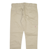 DICKIES Mens Trousers Beige Slim Straight W32 L32