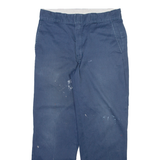 DICKIES 874 Workwear Mens Trousers Blue Regular Straight W33 L30