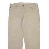 DICKIES Carpenter Mens Trousers Beige Relaxed Straight W36 L30