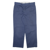 DICKIES 874 Workwear Mens Trousers Blue Regular Straight W36 L29