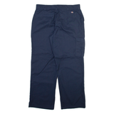 DICKIES Womens Trousers Blue Relaxed Straight W30 L28