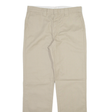 DICKIES Womens Trousers Beige Slim Straight W30 L31
