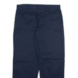 DICKIES Mens Trousers Blue Regular Straight W36 L29