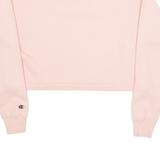 CHAMPION Cropped Womens Sweatshirt Pink Crew Neck S